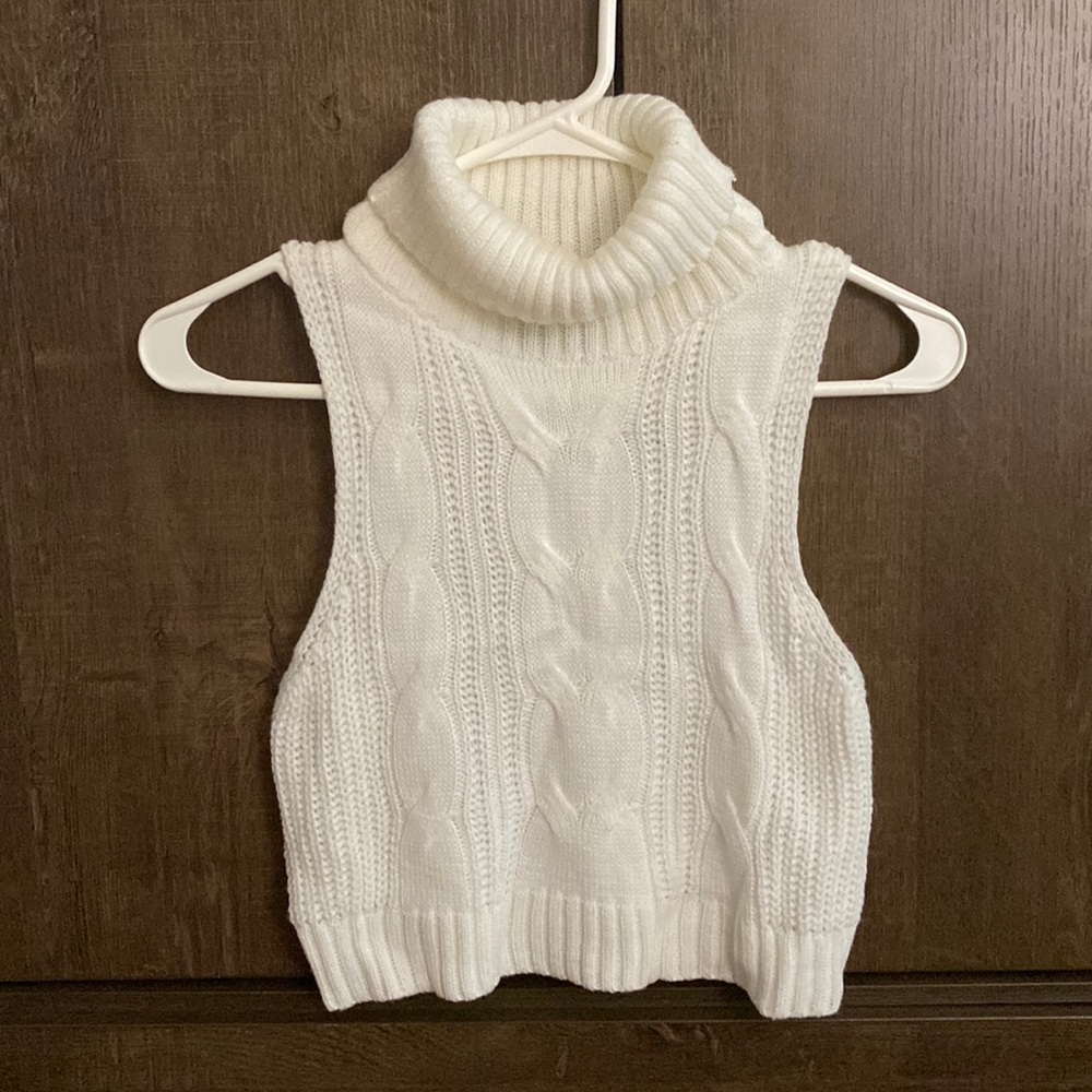 Cropped Turtleneck Top